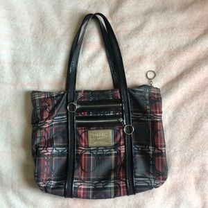 Coach Poppy Plaid Tote Bag
